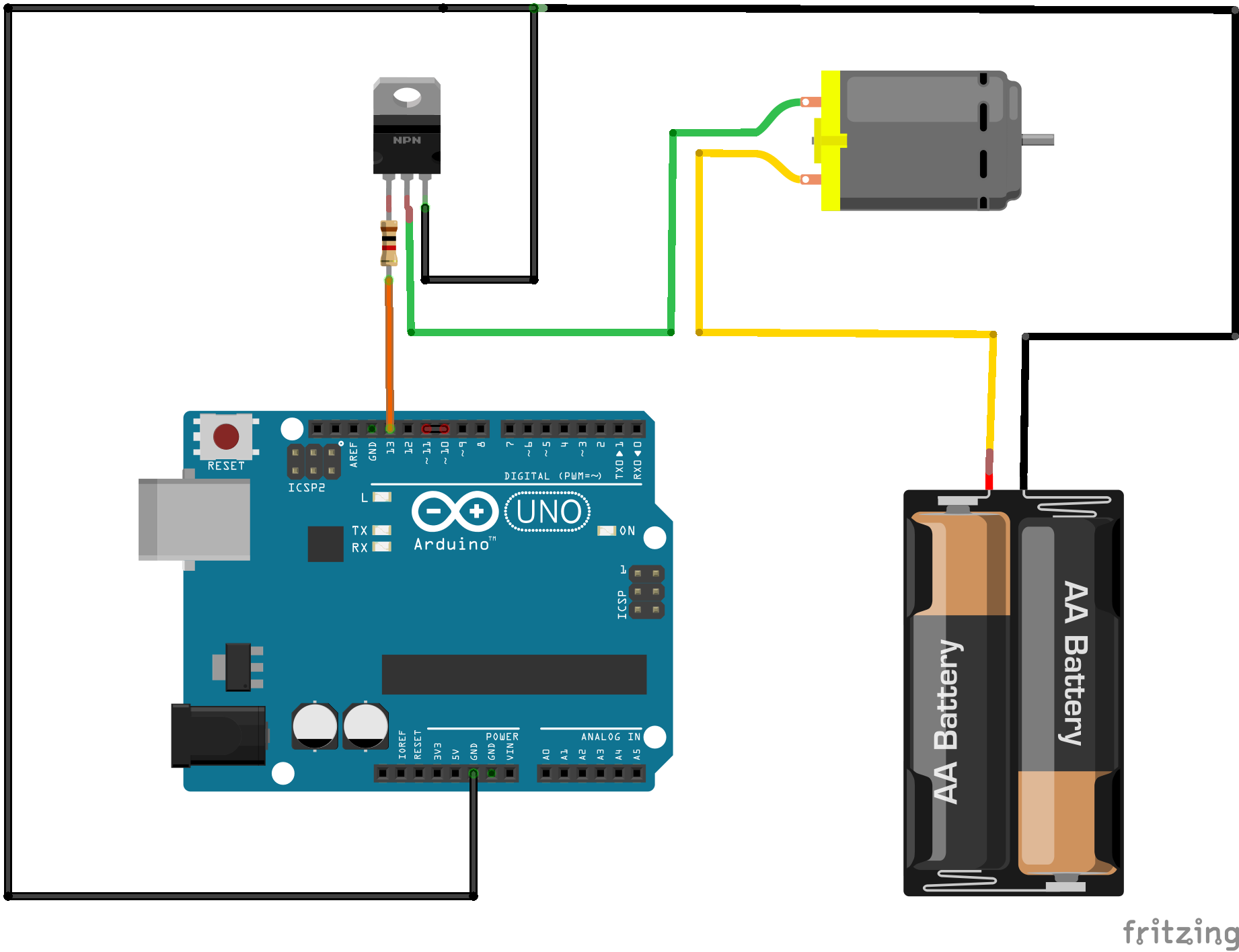 Schaltplan Transistor ansteuern