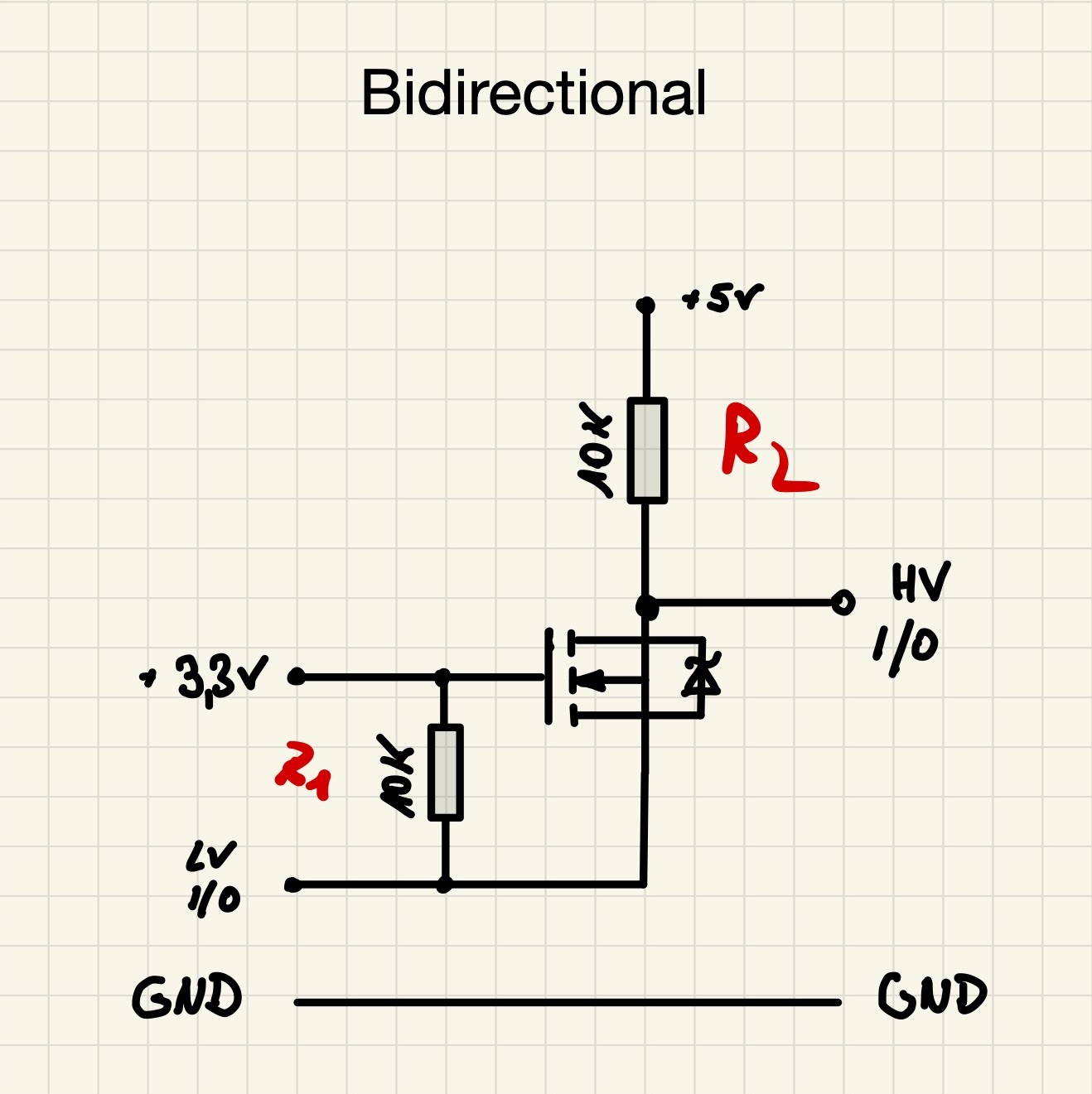 Pegelwandler mit MOSFETs