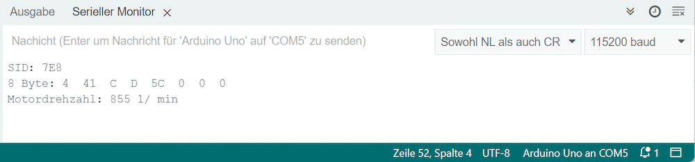 OBD Drehzahl
